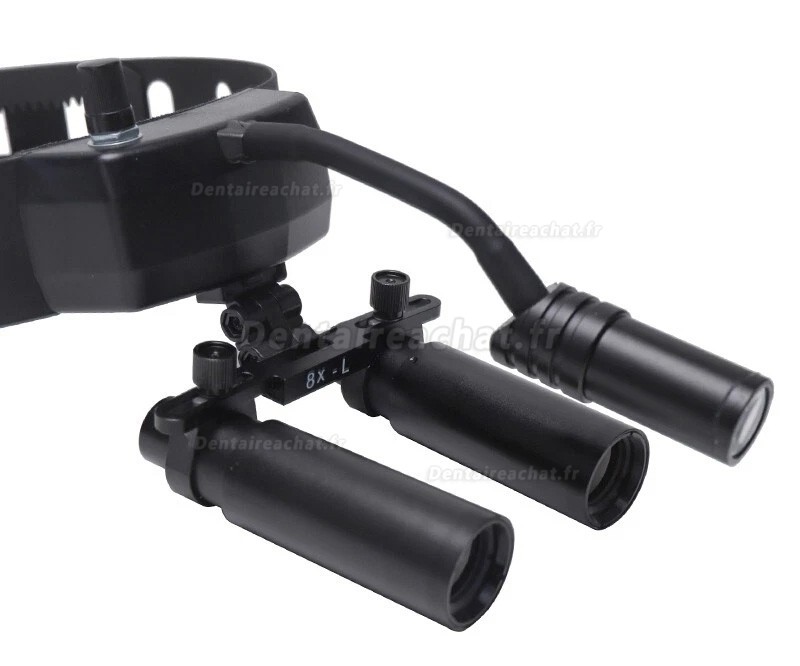 Loupes binoculaires dentaires YUYO DY-005 8X + lampe frontale LED dentaire sans fil 3W
